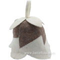 Wool Felt Sauna Hat 2mm White Russian Hat